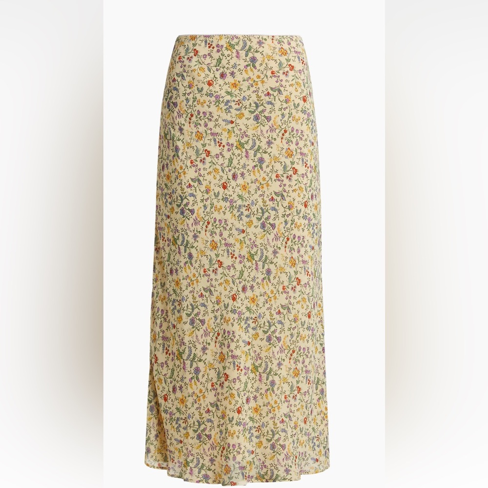 NWT Reformation Layla Skirt in Yellow Floral (Yasmeen)